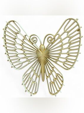 Vintage 1971 Burwood Products Butterfly Wall Art Hanging Plaque Boho Bug Artwork